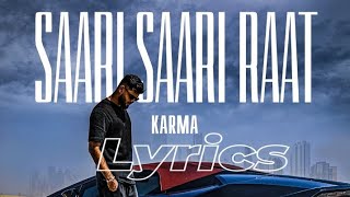 Saari Saari Raat Song Lyrics